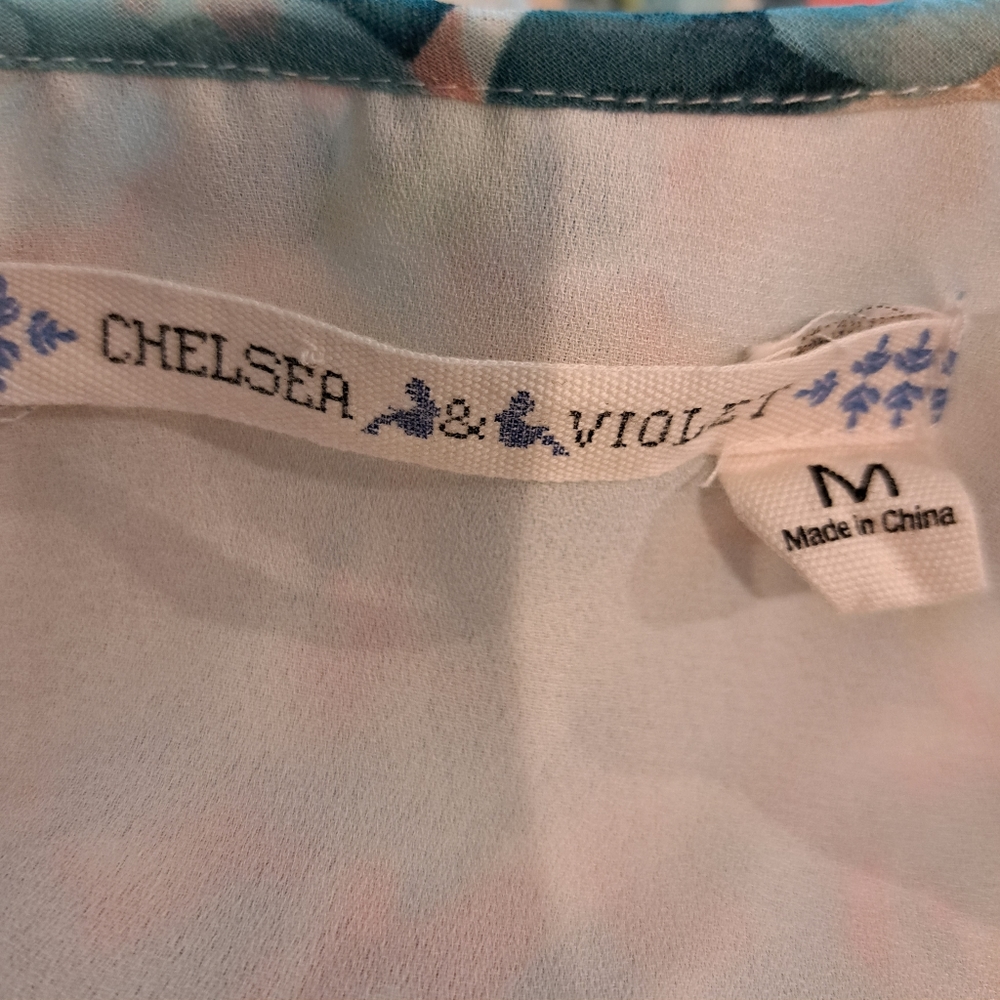 Chelsea & Violet Floral Tiered Maxi Dress in Light Blue and Cream - Picture 12 of 13